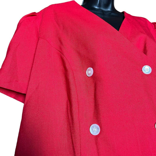 80s cherry sailor blouse sz 24