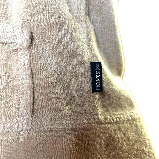 y2k tan velour hoodie S