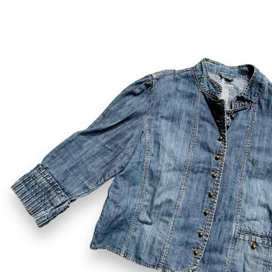 y2k denim shacket top 1X