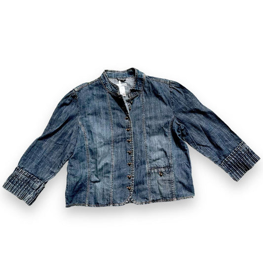 y2k denim shacket top 1X