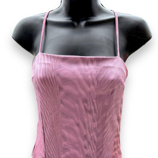 90s vintage purple psychedelic print midi dress S