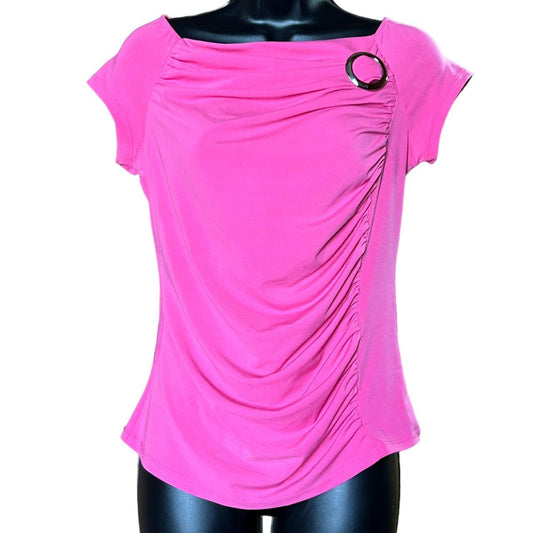 y2k hot pink ruched top L