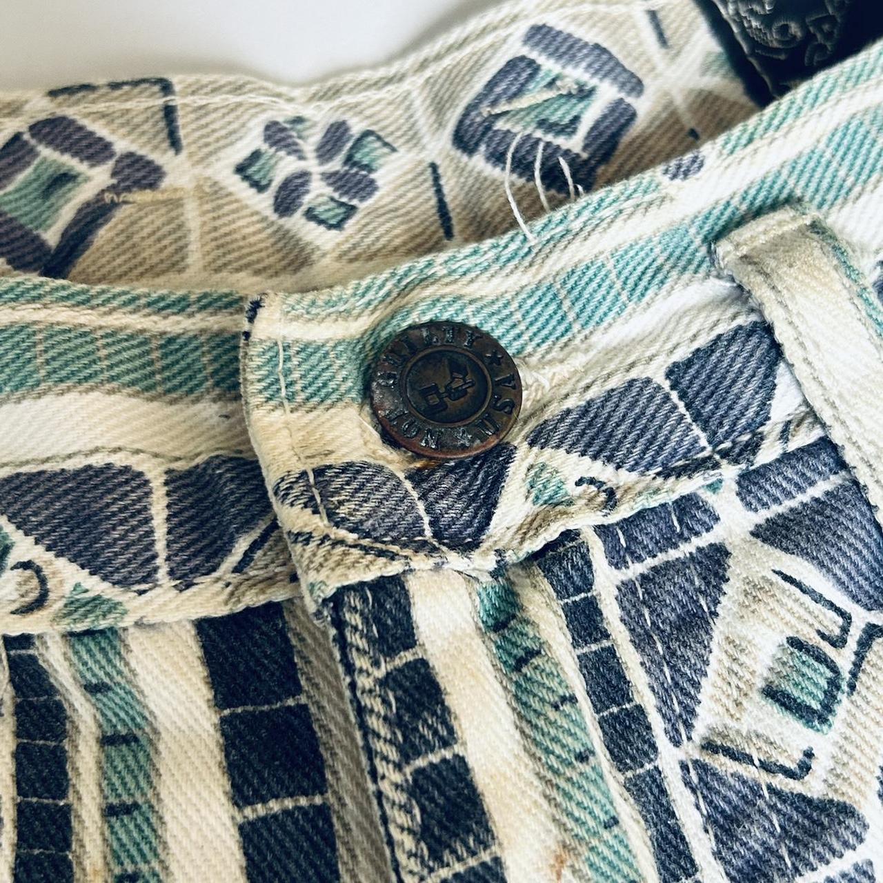 90s patterned striped shorts S