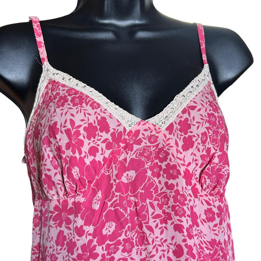 y2k victoria’s secret pink floral camisole M
