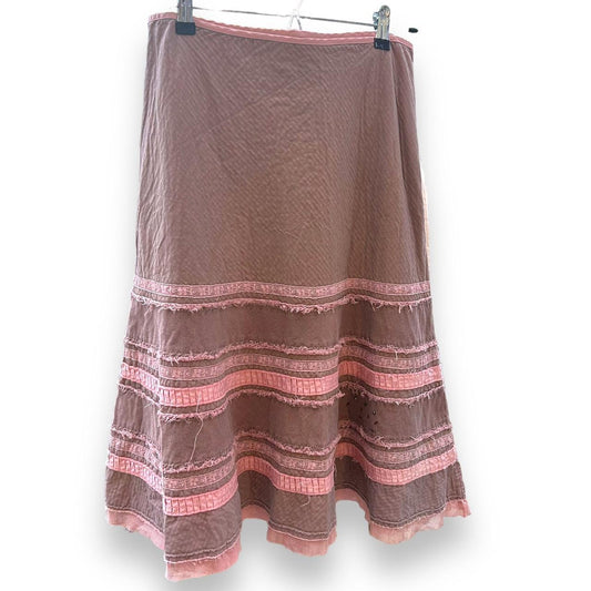 y2k chocolate shabby chic skirt L