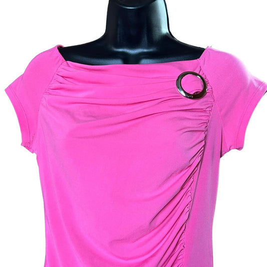 y2k hot pink ruched top L