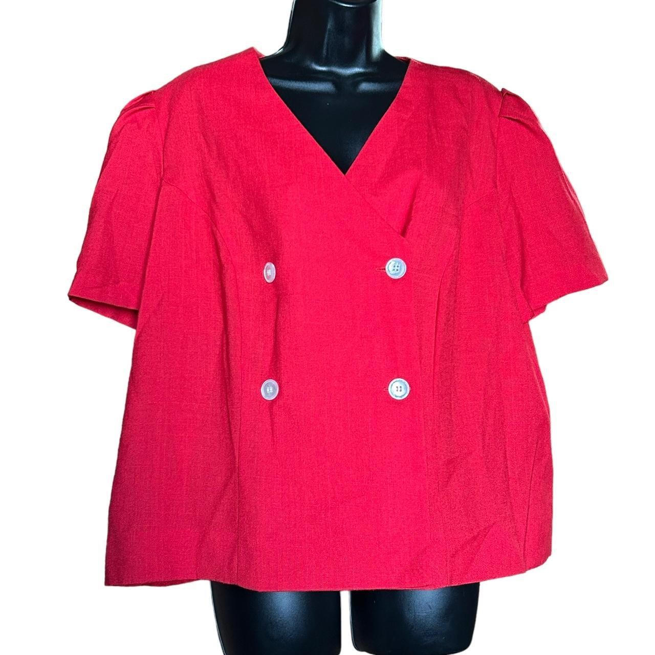 80s cherry sailor blouse sz 24
